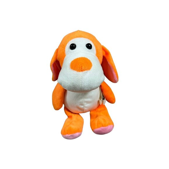 Orange Dog Plush Neon Stuffed Animal Toy Puppy Redemption Plus Bright Pet Cute - Picture 1 of 5